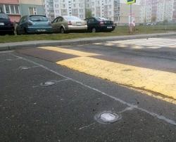 Минск: создается экспериментальный переход пешеходный со светодиодами